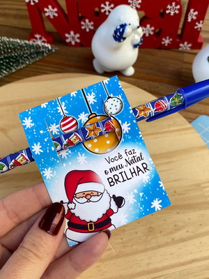Card com caneta- natal