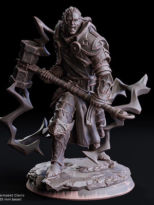 Miniatura de rpg - thuridan, tempest cleric