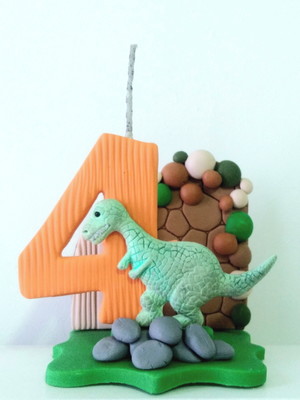 Vela cenario dinossauros número 4
