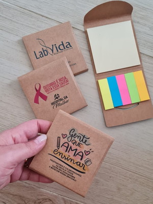 Mini bloco com post it personalizados