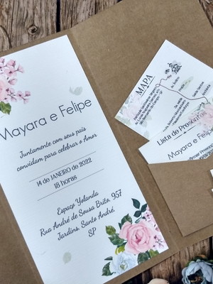 Convite de casamento rústico