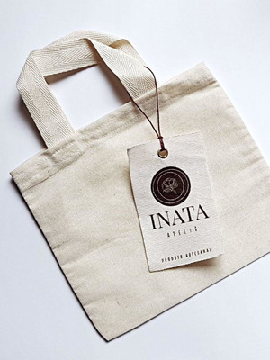 Mini bag/ sacolinha/ ecobag algodão cru