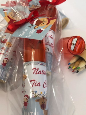 Caixa de mini lápis de cor personalizado com apontador