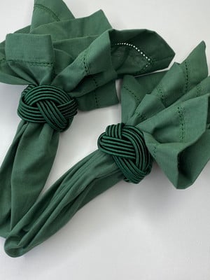 Kit 06 guardanapos verde ajour 42x42cm