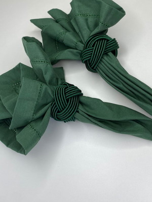 Kit 12 guardanapos verde ajour 42x42cm