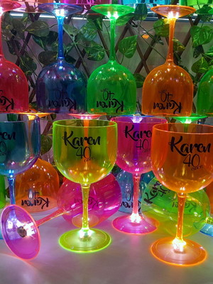 Taças gin led
