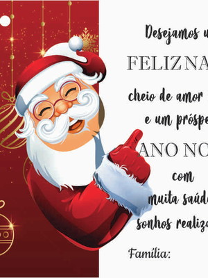 Feliz natal tag com furo padrão