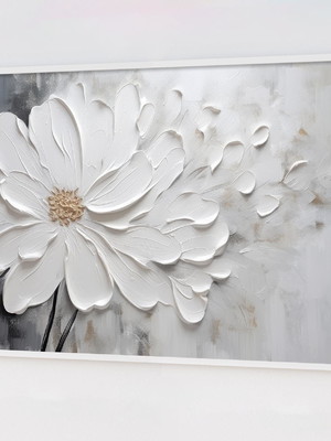 Quadro arte, pintura de uma flor, textura abstrata