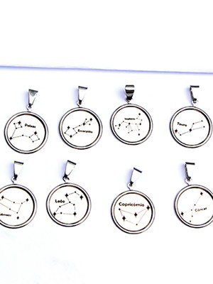 Colar constelação signo aço inox