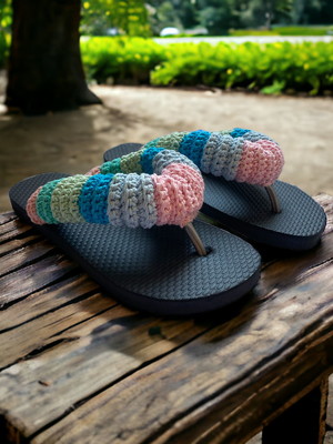 Chinelo crochê