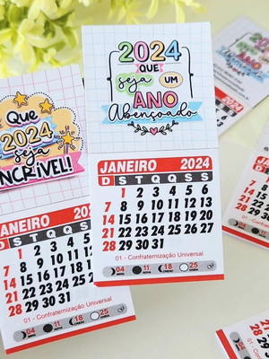 Mini calendário com imã- 2025