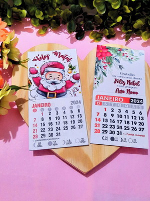 Mini calendário com imã- natal