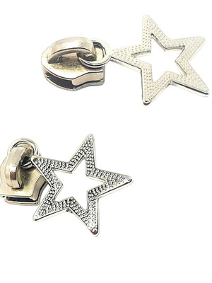 Cursor estrela de prata trabalhada numero 5 com 05 unidades