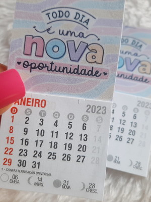 60 mini calendários com imã 2024