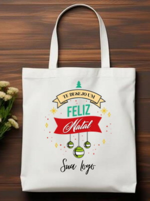 Kit 20 ecobag de natal 30x35cm