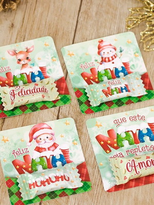 Card com balinha natal