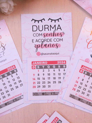 Calendário 2025 personalizado lash design - cílios