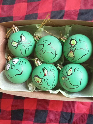 Bolinhas de natal do grinch 50mm