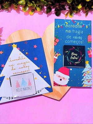Card com chocolatinho cacau show 5g- natal