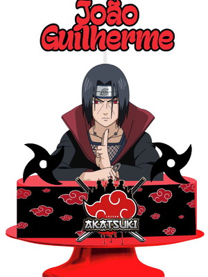 Topo de bolo itachi akatsuki