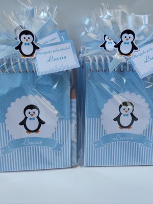 Bloquinho pinguim c/ mini lápis