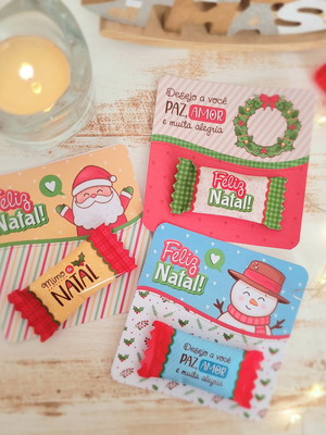 Card com balinha- natal