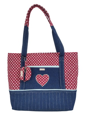 Bolsa jaque mini margaridas vermelho