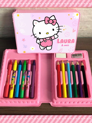 Estojo hello kitty lembrancinha