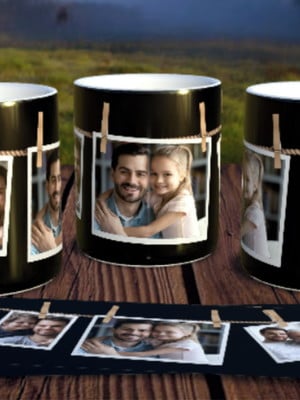 Caneca com fotos (varal)