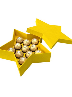 Presente de natal caixa estrela com bombons