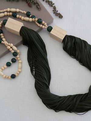 Colar de mesa com corda náutica cor verde militar