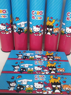 Kit domino e pega varetas hello kitty e sua turma