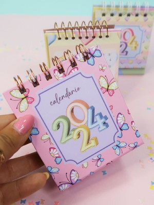 Calendário de mesa mini/ calendário uau 24