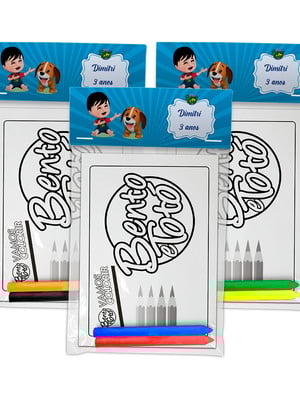 Kit colorir festa infantil bento totó personalizavel