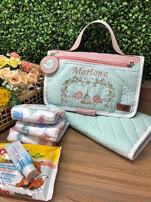 Maleta porta fralda com trocador personalizado