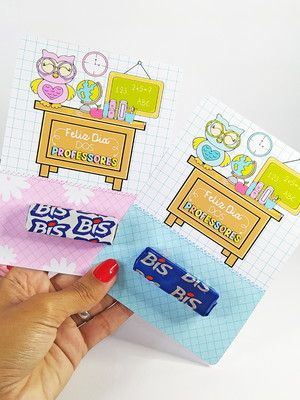 50. card com bis - feliz dia dos professores - sortidos