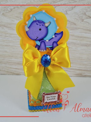 10 caixas pirâmide personalizadas dinossauro baby