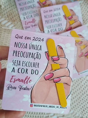 Cartão com lixa tema natal