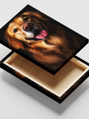 Quadro preto cachorro para escritório de casa com moldura