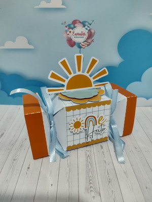 Caixa maleta 3d - sunshine / arco-íris