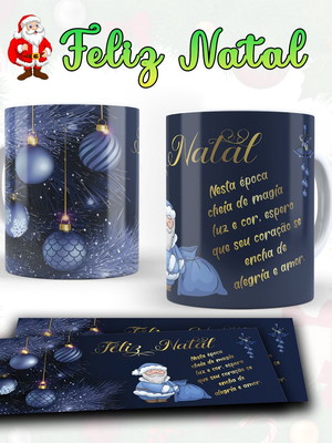 Caneca porcelana natal