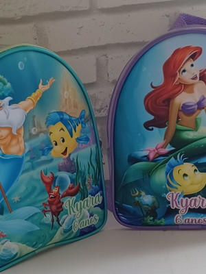 Mochila transparente ariel / sereia