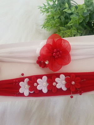 Kit de tiaras bebê vermelho