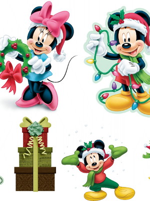 Kit display natal mickey e minnie