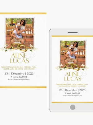 Convite casamento digital