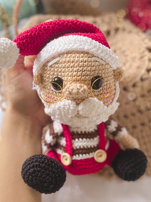 Papai noel decoração de crochê amigurumi