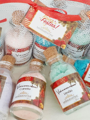 10 kit sais de banho com 4 fragrâncias lembrancinhas