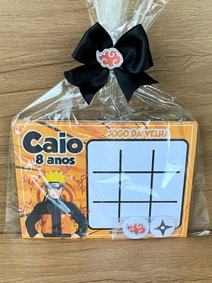 Jogo da velha lembrancinha personalizada naruto