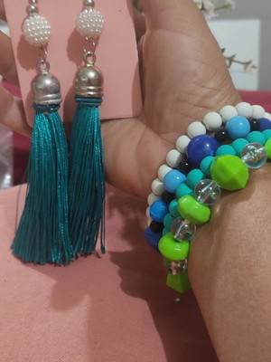 Kit pulseiras e brinco