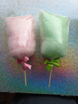 Algodão doce baby com palito e laço